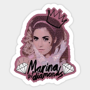 Typography Marina Sticker